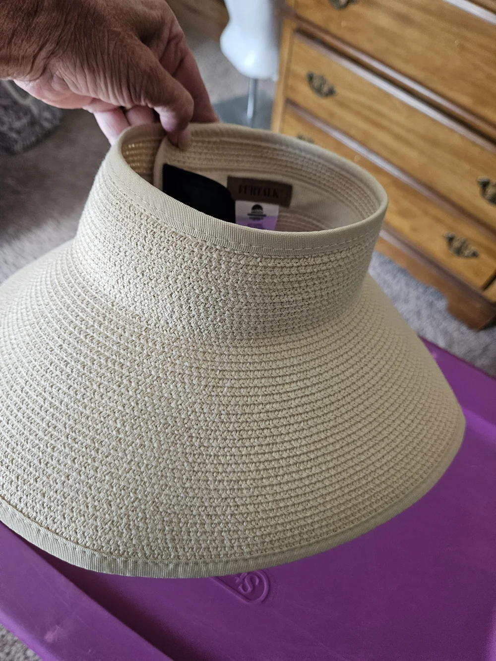 Wide Brim Straw Sun Hat - Natural